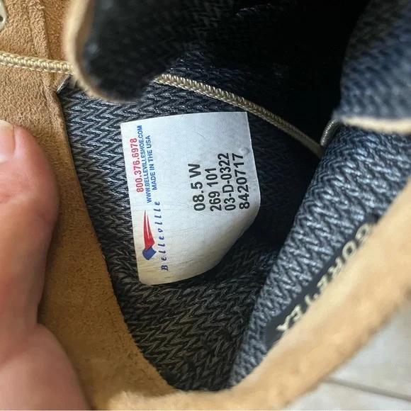 Men's Tan Belleville Combat Boots - Picture 6 of 6